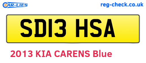 SD13HSA are the vehicle registration plates.
