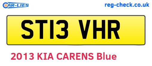 ST13VHR are the vehicle registration plates.