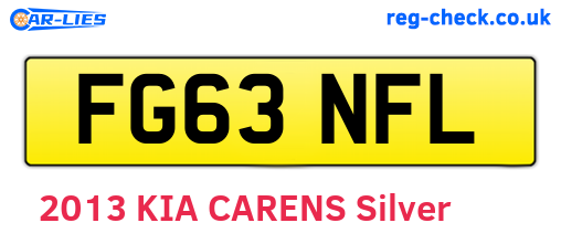 FG63NFL are the vehicle registration plates.