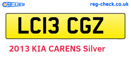 LC13CGZ are the vehicle registration plates.