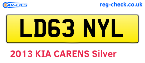 LD63NYL are the vehicle registration plates.
