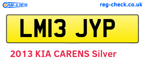 LM13JYP are the vehicle registration plates.