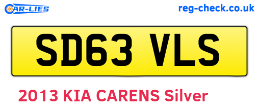 SD63VLS are the vehicle registration plates.