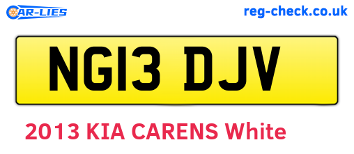 NG13DJV are the vehicle registration plates.