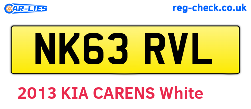 NK63RVL are the vehicle registration plates.