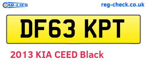 DF63KPT are the vehicle registration plates.