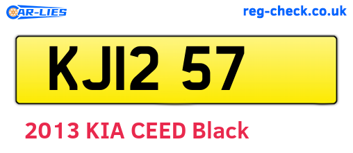 KJI257 are the vehicle registration plates.