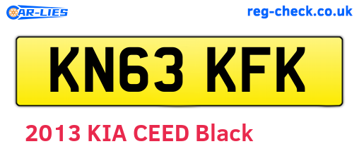 KN63KFK are the vehicle registration plates.