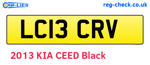 LC13CRV are the vehicle registration plates.