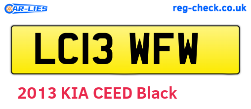 LC13WFW are the vehicle registration plates.