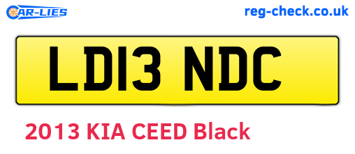 LD13NDC are the vehicle registration plates.