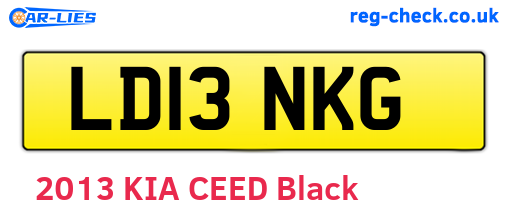 LD13NKG are the vehicle registration plates.