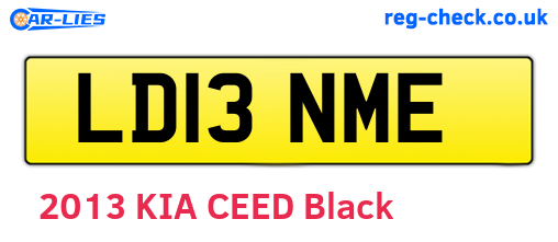 LD13NME are the vehicle registration plates.