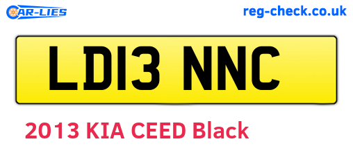 LD13NNC are the vehicle registration plates.