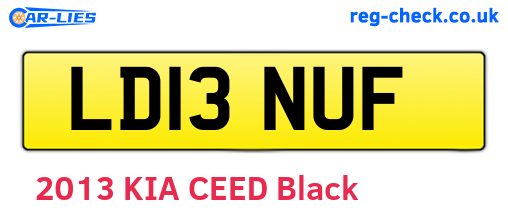 LD13NUF are the vehicle registration plates.