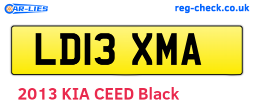 LD13XMA are the vehicle registration plates.