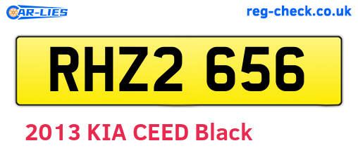 RHZ2656 are the vehicle registration plates.