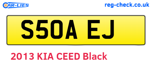 S50AEJ are the vehicle registration plates.