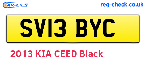 SV13BYC are the vehicle registration plates.