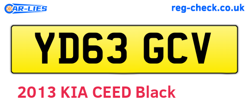 YD63GCV are the vehicle registration plates.