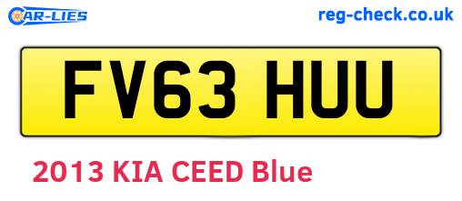 FV63HUU are the vehicle registration plates.