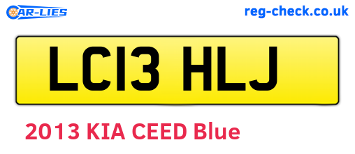 LC13HLJ are the vehicle registration plates.