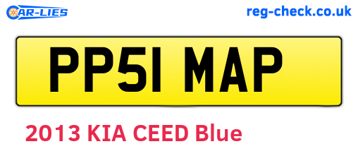 PP51MAP are the vehicle registration plates.