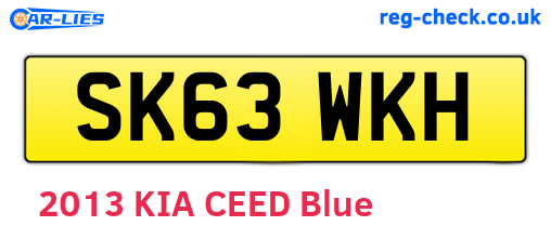 SK63WKH are the vehicle registration plates.