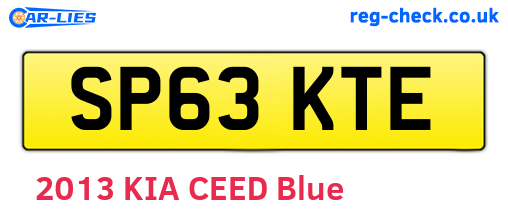 SP63KTE are the vehicle registration plates.