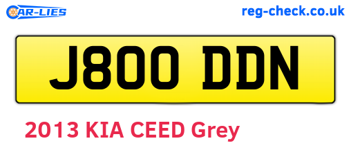 J800DDN are the vehicle registration plates.