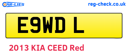 E9WDL are the vehicle registration plates.