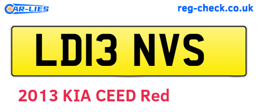 LD13NVS are the vehicle registration plates.