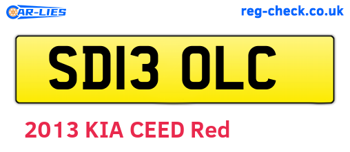 SD13OLC are the vehicle registration plates.