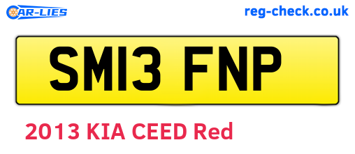 SM13FNP are the vehicle registration plates.