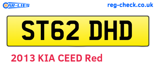 ST62DHD are the vehicle registration plates.