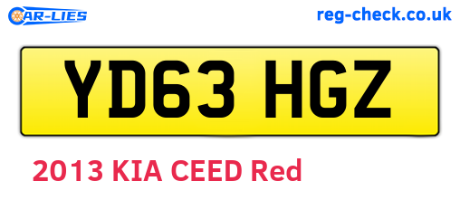 YD63HGZ are the vehicle registration plates.