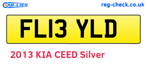 FL13YLD are the vehicle registration plates.