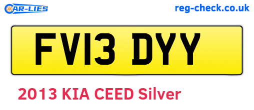 FV13DYY are the vehicle registration plates.