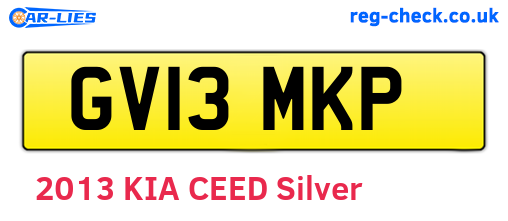 GV13MKP are the vehicle registration plates.