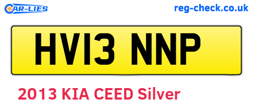 HV13NNP are the vehicle registration plates.