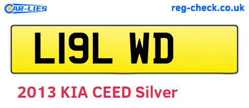 L19LWD are the vehicle registration plates.