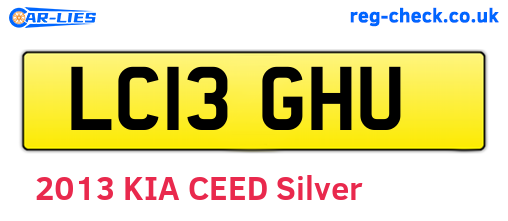 LC13GHU are the vehicle registration plates.