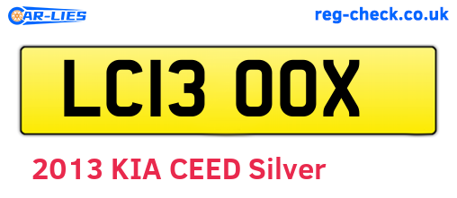 LC13OOX are the vehicle registration plates.