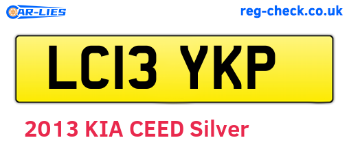 LC13YKP are the vehicle registration plates.