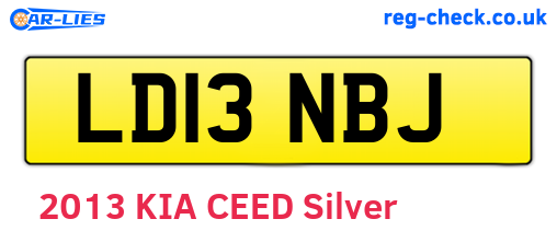LD13NBJ are the vehicle registration plates.