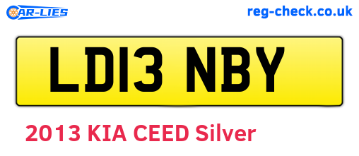 LD13NBY are the vehicle registration plates.