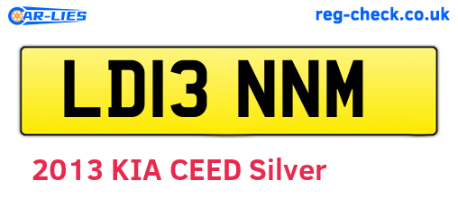 LD13NNM are the vehicle registration plates.