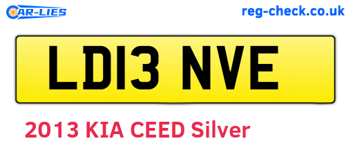 LD13NVE are the vehicle registration plates.