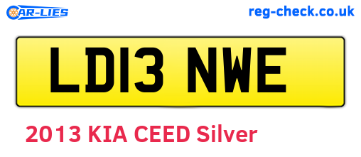 LD13NWE are the vehicle registration plates.