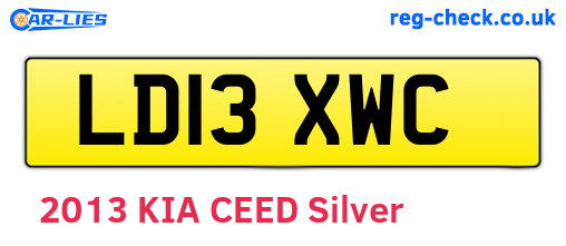 LD13XWC are the vehicle registration plates.